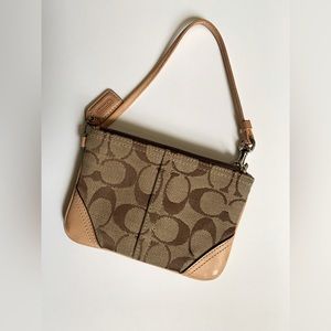 Coach Signature Canvas Wristlet